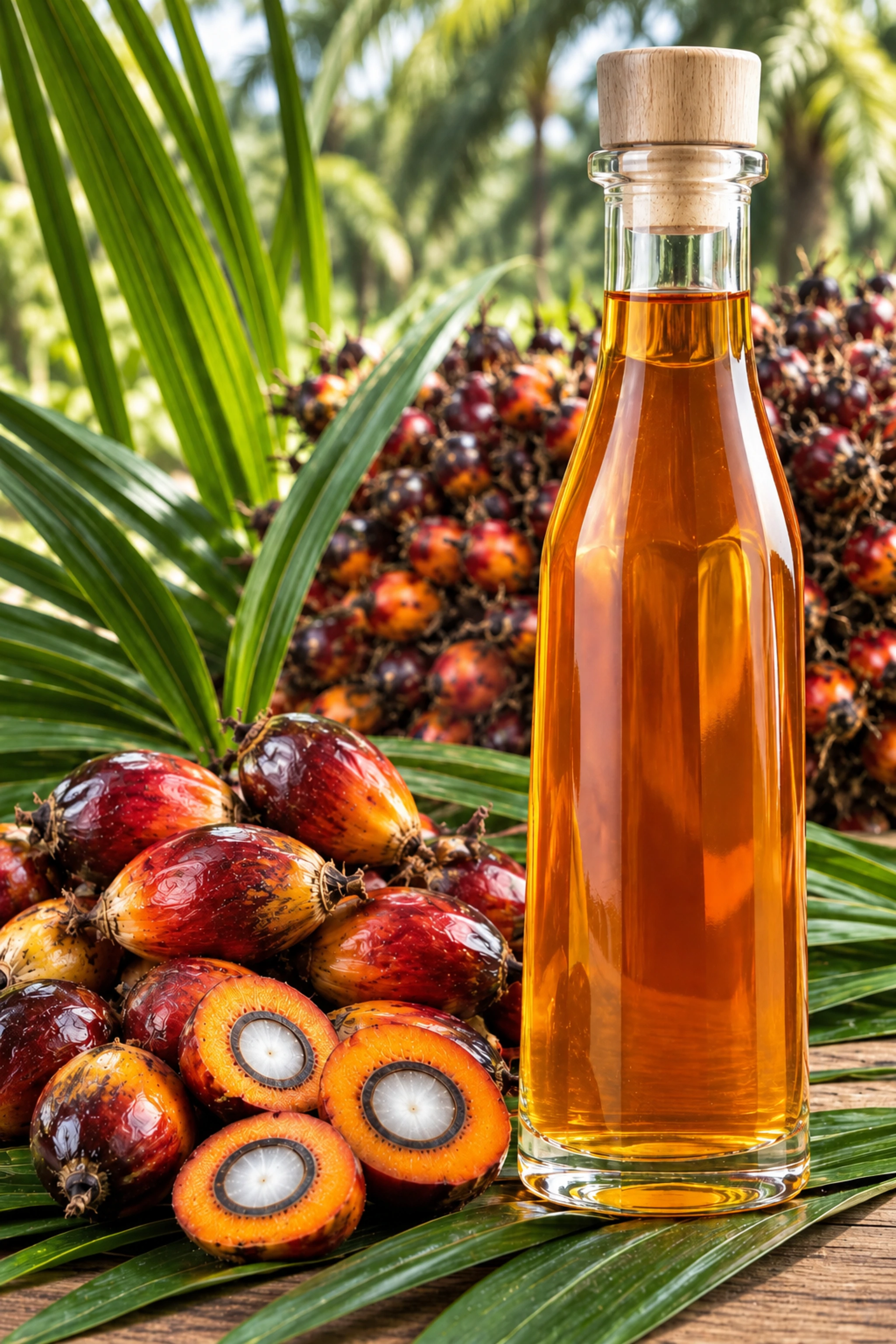 Referencia visual de aceite de palma